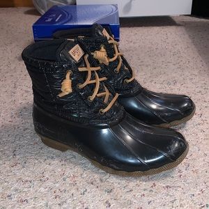 Black Sperry rain boots!